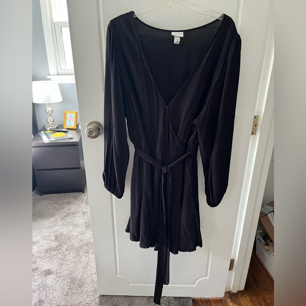 Surplice Neckline Flowy Dress